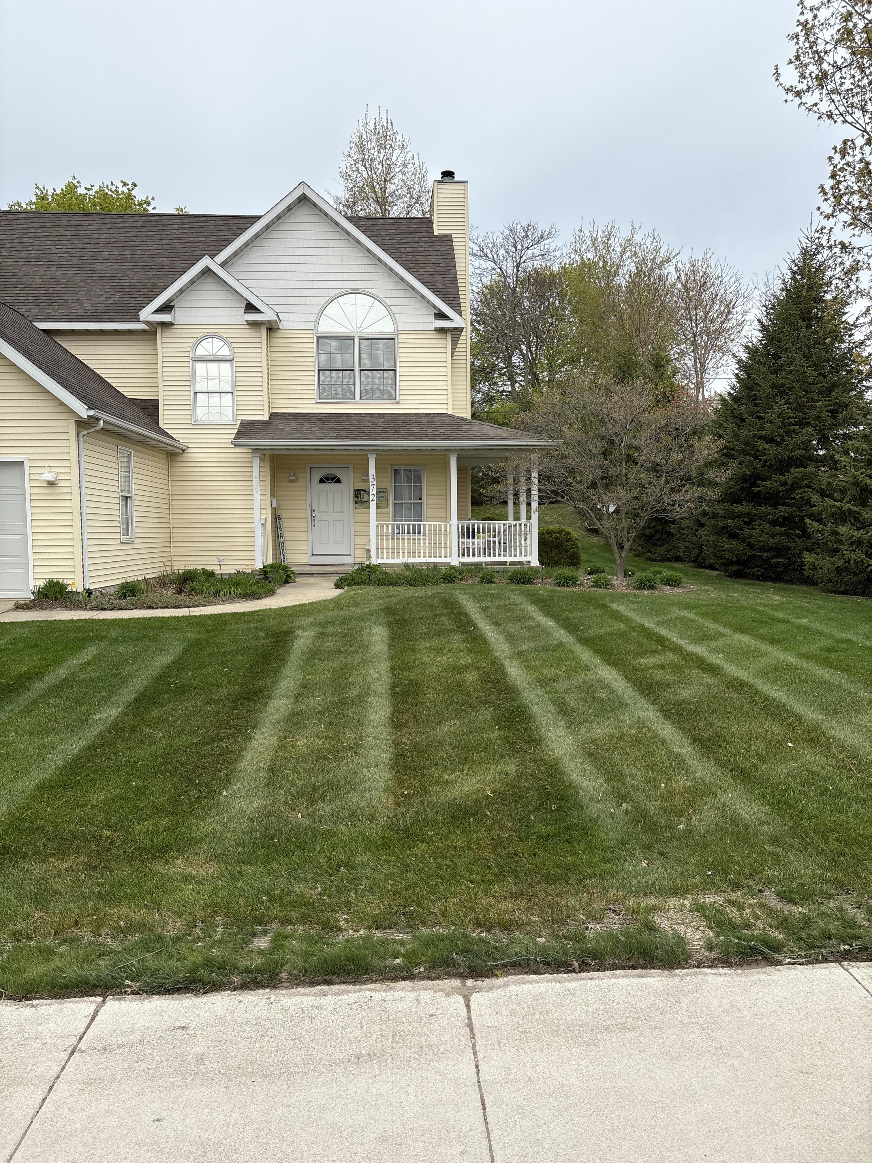 Freshly mowed lawn
